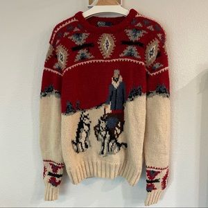 Rare Vintage Polo by Ralph Lauren Dog Sled Sweater